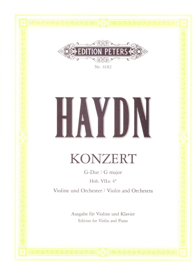 Haydn - Concerto No 2 Hob 7a No 4 G Violin/piano