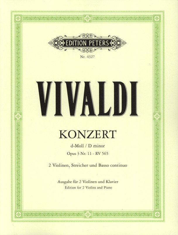 Vivaldi - Concerto Grosso Op 3 No 11 2violins/piano