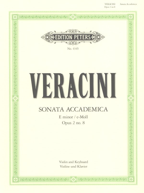 Veracini - Sonata Accademica E Minor Op 2 No 8 Violin/piano