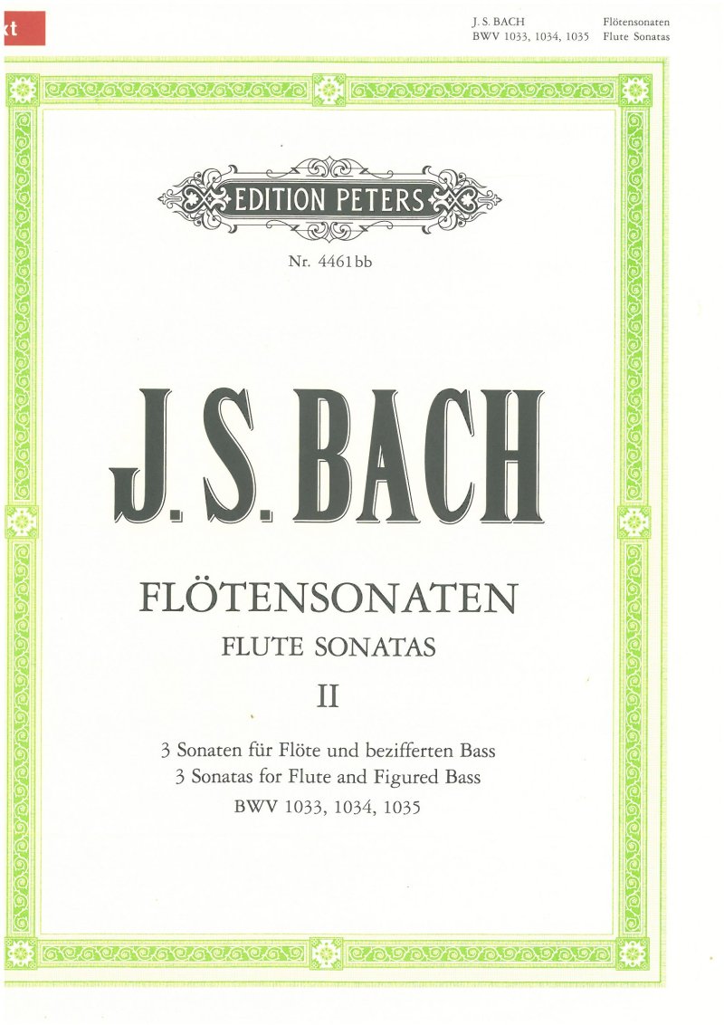 Bach - Flute Sonatas Vol 2 Bwv 1033-1035 Flute/piano