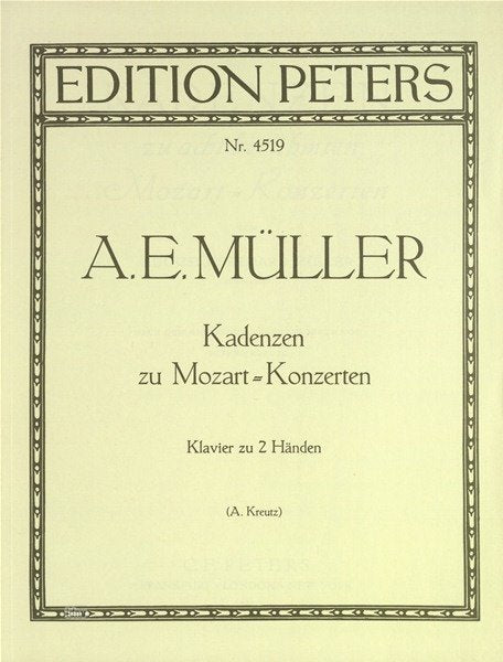 Cadenzas to Mozarts Concertos 2p 4h