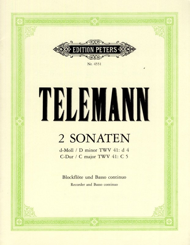 Sonatas D Min and C From Essercizi Musici Tre/pn