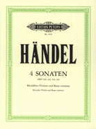 Handel - 4 Sonatas Treble Recorder/piano