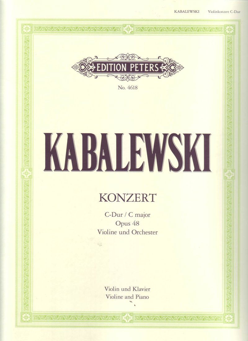 Kabalevsky - Concerto C Major Op 48 for Violin/piano