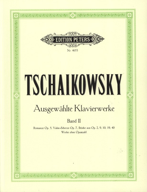 Tchaikovsky - Selected Piano Works Vol 2 Ed Weitzmann