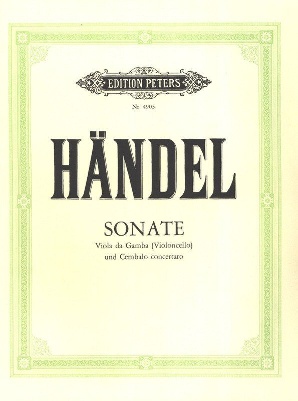 Handel - Sonata C Cello (viola De Gamba)/piano