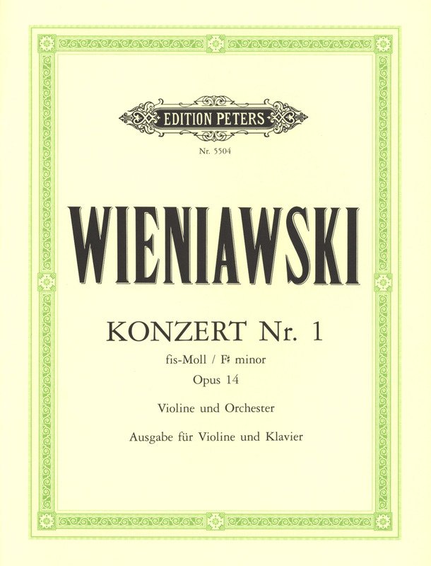 Wieniawski - Concerto No 1 Op 14 F Sharp Min Violin/piano