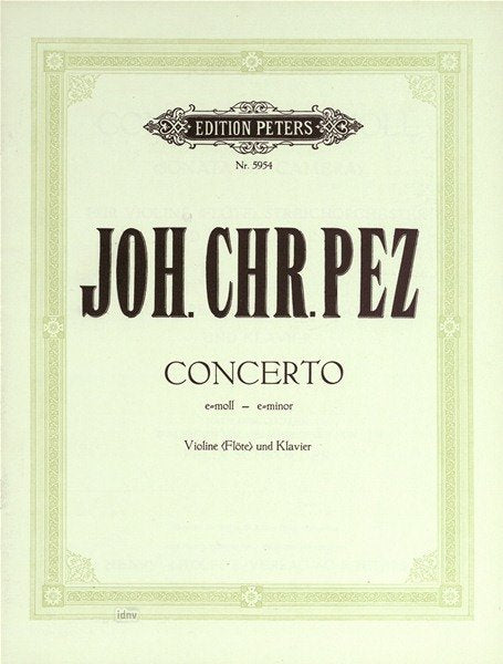 Concerto E Min Vln/pno
