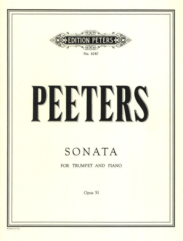 Peeters - Sonata Op 51 Trumpet/piano