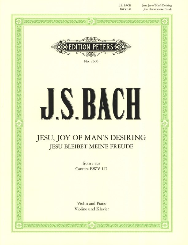 Bach - Jesu Joy of Mans Desiring for Violin/piano