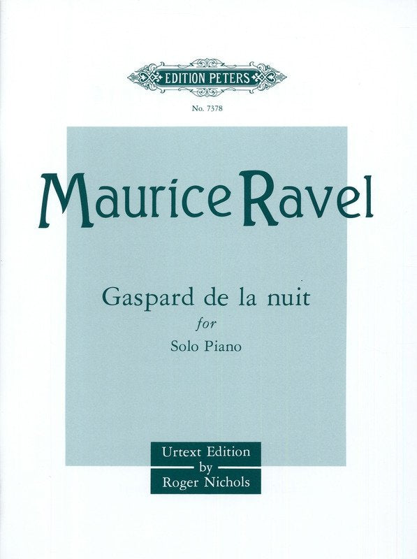Ravel - Gaspard De La Nuit Piano Urtext