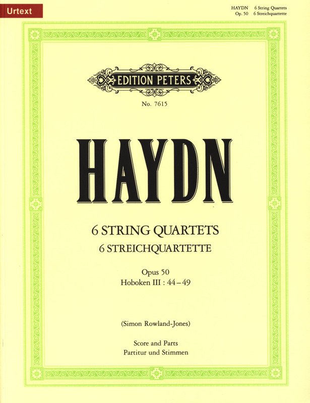 String Quartets 6 Op 50 Hob 3 No 44-49 Sc/pts