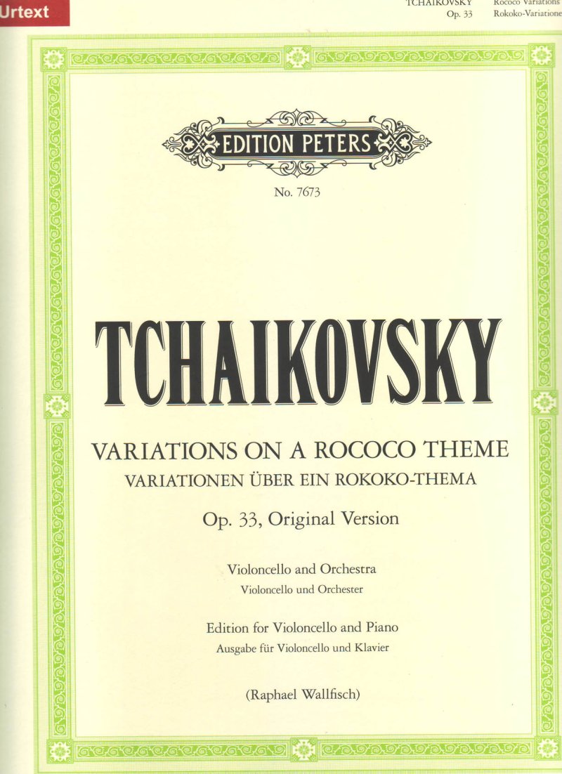 Tchaikovsky - Variations on Rococo Theme Op 33 Cello/piano