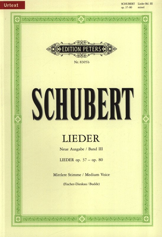 Schubert - Songs Vol 3 Medium Voice