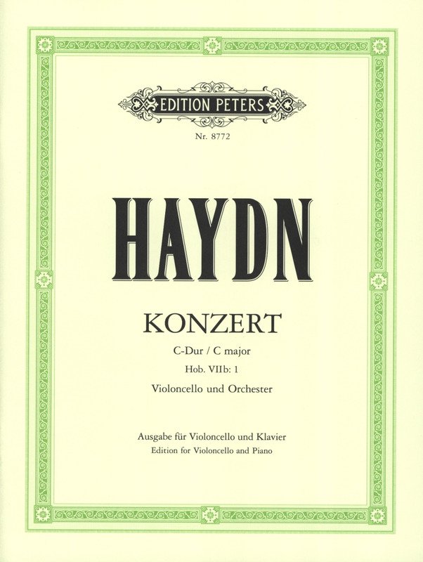 Haydn - Concerto Hob 7b No 1 C Cello/piano Urtext