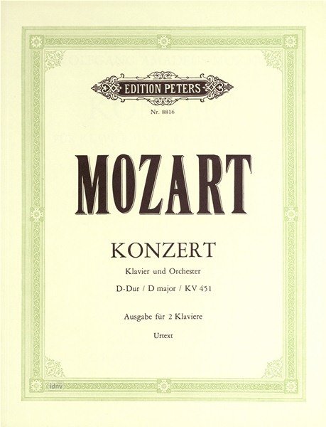 Concerto K 451 D Ed Wolff Zacharias 2 Pno 4 Hand