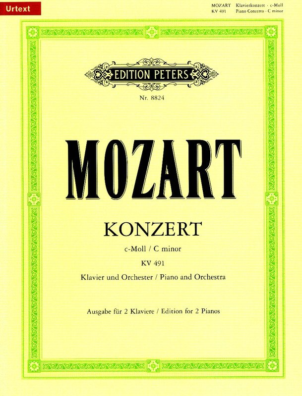 Concerto K 491 C Min 2 Pno 4 Hand Urtext