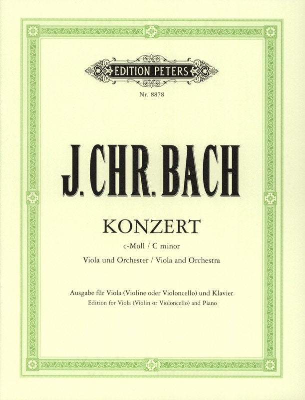 Jc Bach - Concerto C Minor Viola or Cello/piano