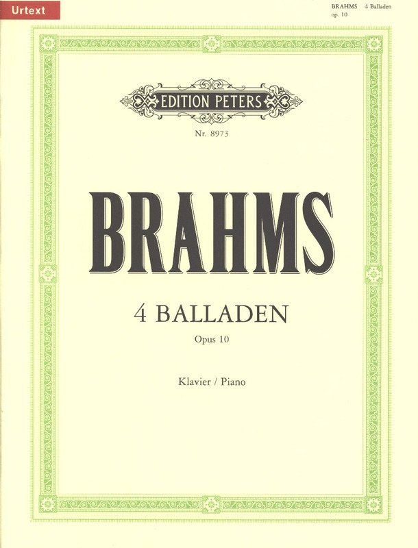 Brahms - 4 Ballades Op 10 Urtext