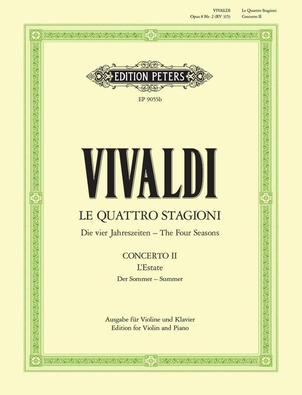 Vivaldi - 4 Seasons Summer Concerto G Min Op 8 No 2 Violin