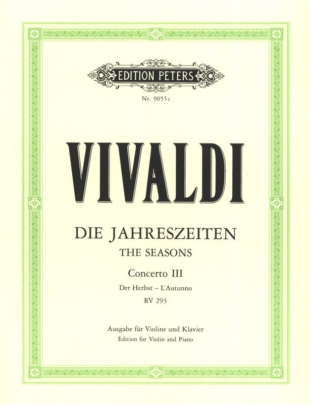 Vivaldi - 4 Seasons Autumn Concerto F Op 8 No 3 Violin/piano