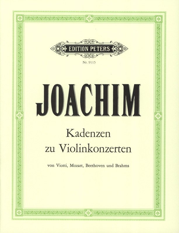 Violin Cadenzas by Joseph Joachim