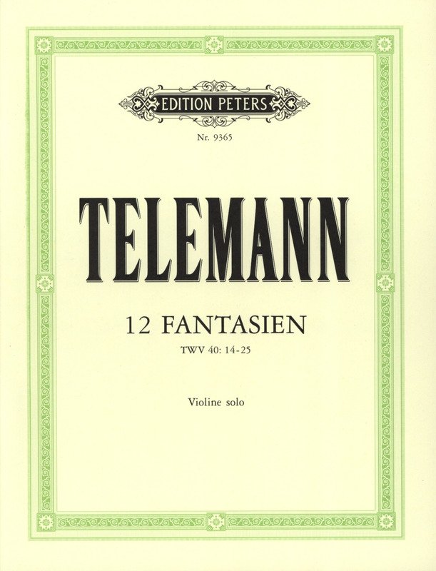 Telemann - 12 Fantasias Violin Solo Ed Fechner Urtext