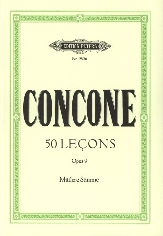 Concone - 50 Lessons Op 9 Medium Voice