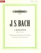 Bach - 3 Sonatas Originally for Viola Da Gamba Cello/piano