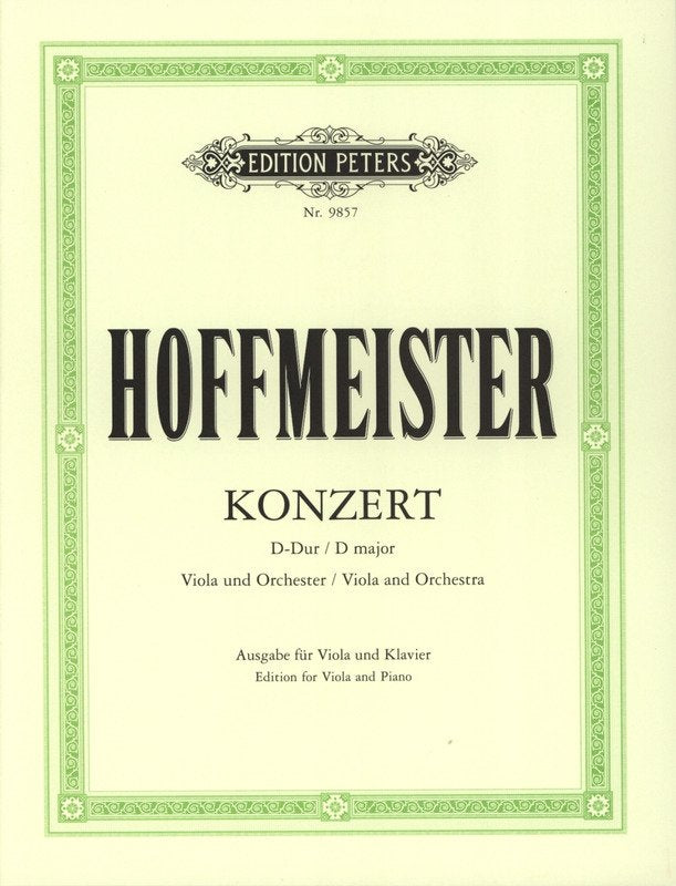 Hoffmeister - Concerto in D Major for Viola/piano