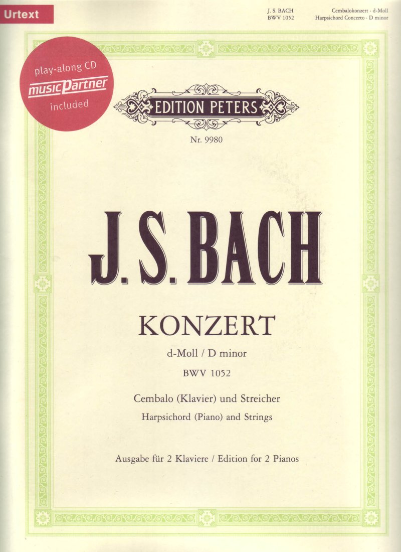 Concerto No 1 Bwv 1052 D Min 2 Pno 4 Hand Urtext