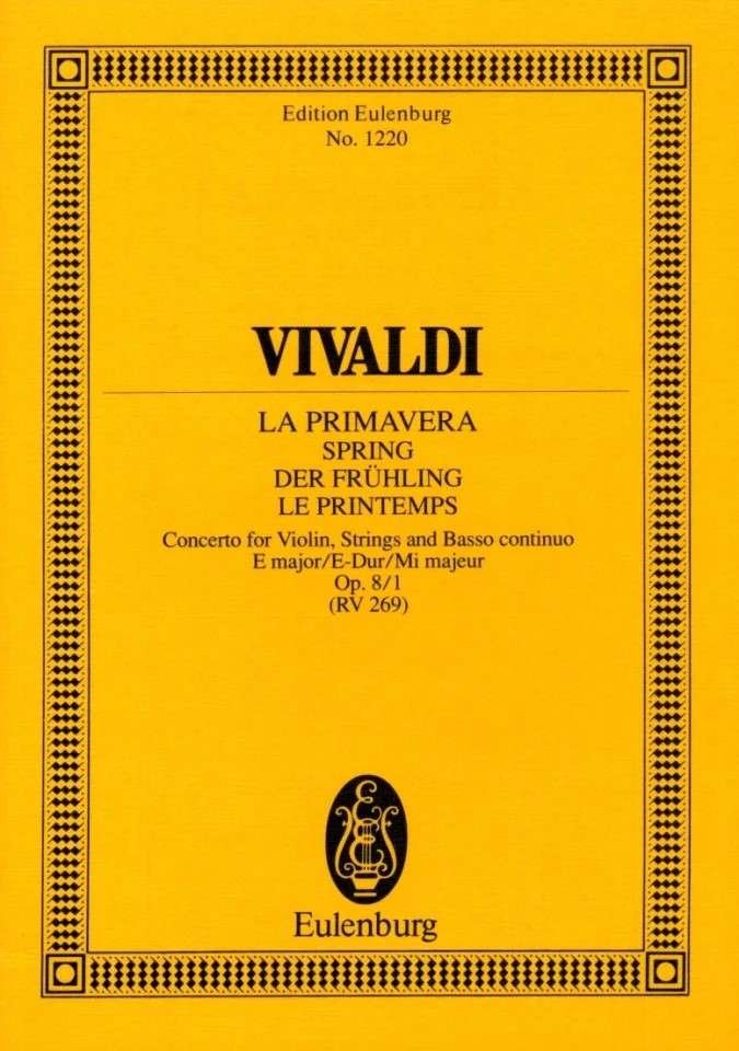 Vivaldi - Four Seasons Op 8/1 Rv 269 / Pv 241 Study Score