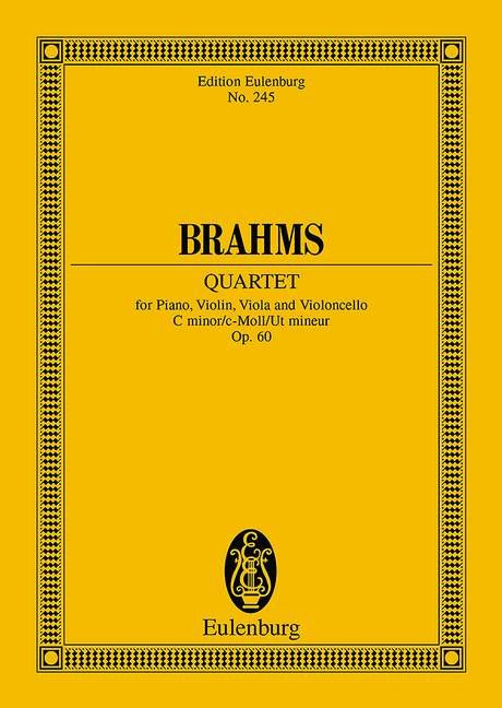 Brahms - Piano Quartet Op 60 C Min Study Score