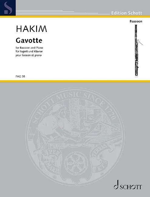 Hakim - Gavotte for Bassoon/piano