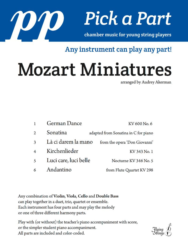 Pick a Part Mozart Miniatures for String Ensemble Sc/pts