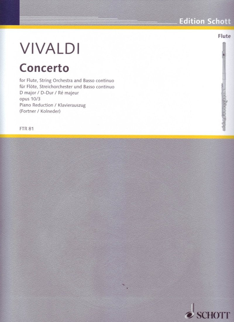 Concerto Op 10 No 3 D Rv 428 Il Cardellino Flute/piano