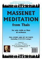 Meditation From Thais Solo Violin or Flute/orchestra Sc/pts