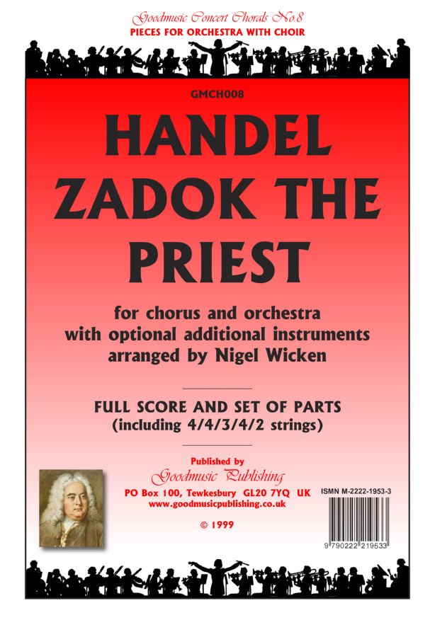 Zadok the Priest for Chorus and Orchestra Sc/pts