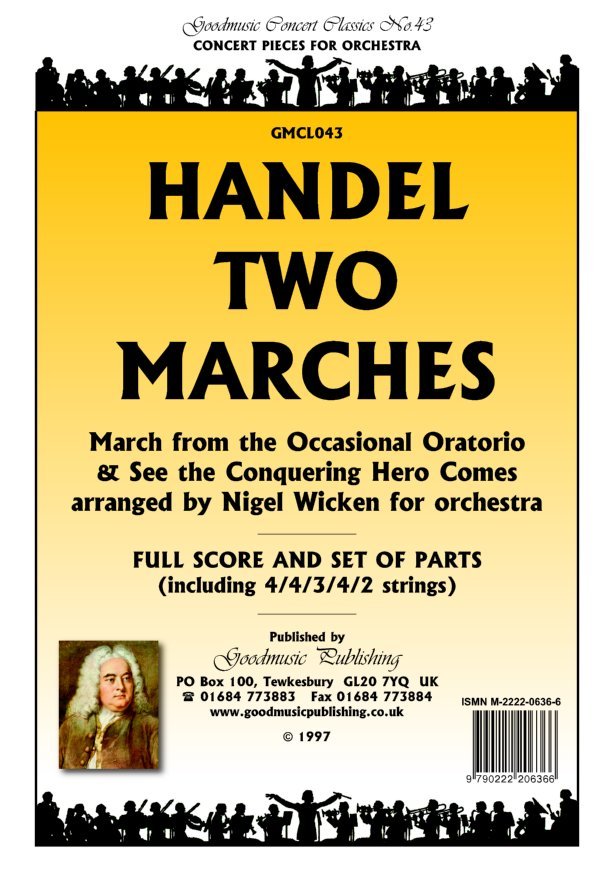 Handel - 2 Marches for Orchestra Sc/pts