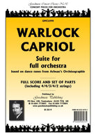 Capriol Suite for Full Orchestra Sc/pts