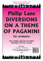 Diversions on a Theme of Paganini for Orchestra Sc/pts