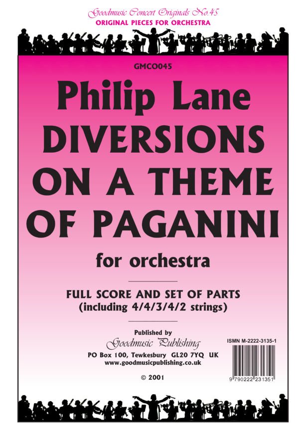Diversions on a Theme of Paganini for Orchestra Sc/pts