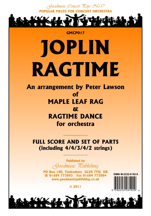 Joplin Ragtime for Orchestra Sc/pts