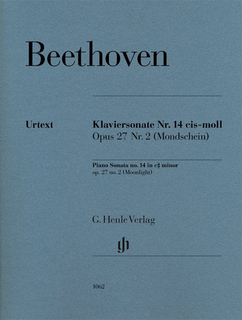 SONATA OP 27 NO 2 C SHARP MIN NO 14 MOONLIGHT URTEXT