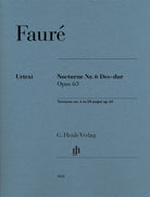 Faure - Nocturne No 6 D Flat Major Op 63 Piano Urtext