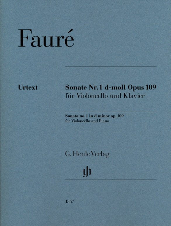 Faure - Sonata No 1 D Minor Op 109 Cello/piano