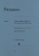Strauss - Eight Poems Op 10 for Medium Voice/piano