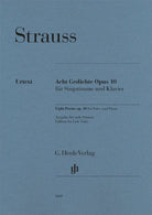 Strauss - Eight Poems Op 10 for Low Voice/piano
