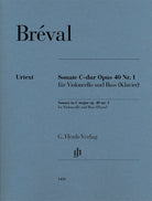 Breval - Sonata C Major Op 40 No 1 Cello/bass (piano)