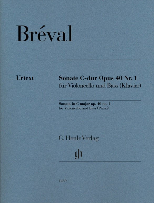 Breval - Sonata C Major Op 40 No 1 Cello/bass (piano)